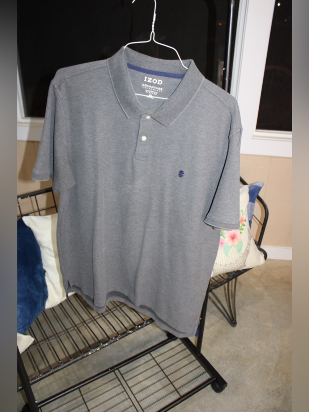 IZOD Advantage Performance Polo Shirt | Men’s 2XL | Gray Short Sleeve